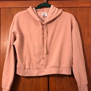 Pink H&M Cropped Sweatshirt